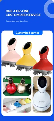 Portable Smart electric Silicone Handheld Waterproof head massager scalp massage Stress Relax Acupoint Massage for head detail view 21