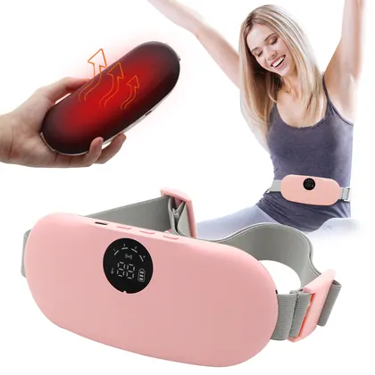 Wholesale Wireless Pain Relief Electric Waist Massage Therapy Belt Portable Cordless Period Cramp Heating Pad With Led Display detail view 5