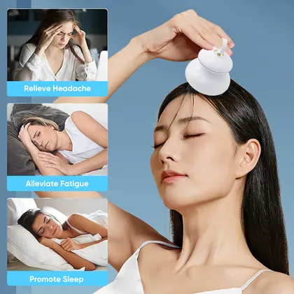 Multi-function Electric Kneading 4-claw Silicone Head Massage Device Stress Relief Scalp Massager Magnetic Type Charging detail view 6