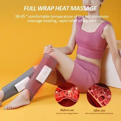 wireless cordless portable Multifunct air compression leg massager Calf Wraps blood circulation leg massager detail view 10