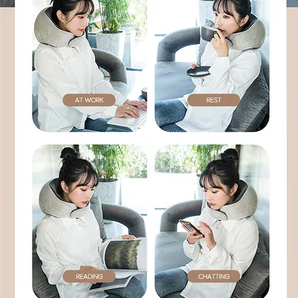 Human-like Finger Kneading Electric Travel Pillow Cordless Electric Neck Massager U-shaped Pillow detail view 5
