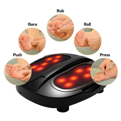 Electric Infrared Rolling Foot Massager With Heat Calf And Foot Massager Massage Machine Home Health Care detail view 2