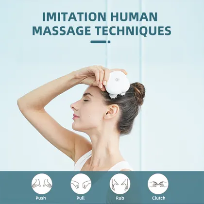 Electric Hair Stimulation Smart Automatic Best Electric Mini Pet Cat Head Massager Scalp Stress Relax For Headaches detail view 4