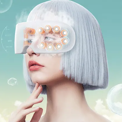Oem Odm Ems Visual New Technology High Frequency Heating Vibration Touch 3d Design Head Eye Massage Apparatus detail view 5