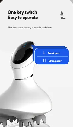 Portable Smart electric Silicone Handheld Waterproof head massager scalp massage Stress Relax Acupoint Massage for head detail view 19