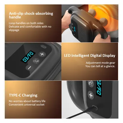4-heads Handheld Body Back Massager,Portable Electric Deep Tissue Muscle Gun Massage detail view 7