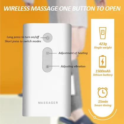 wireless cordless portable Multifunct air compression leg massager Calf Wraps blood circulation leg massager detail view 7