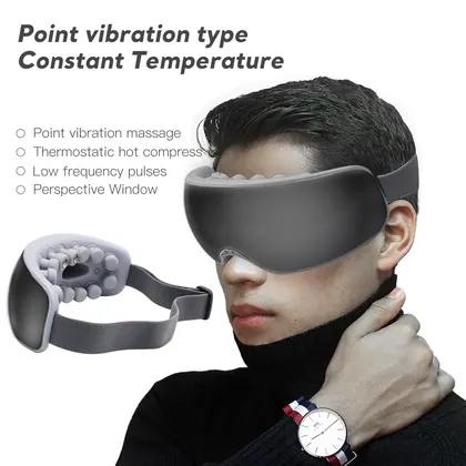 New Advanced Airbag Migraine Bluetooth Electric Masajeador De Ojos Heated Eye Massager With Heat And Vibration For Migraines detail view 9