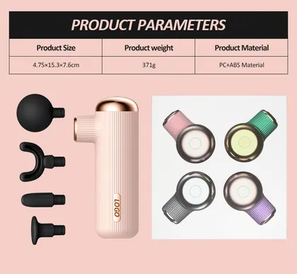 Small Fascia Gun Metal Muscle Massager Wholesale Pocket Fascia  Mini Electric Fitness Equipment Massage Gun detail view 9