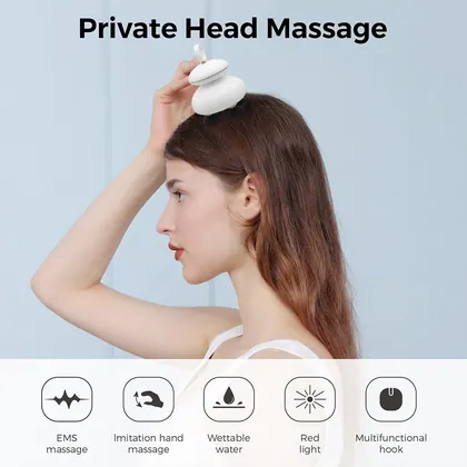 Multi-function Electric Kneading 4-claw Silicone Head Massage Device Stress Relief Scalp Massager Magnetic Type Charging detail view 4