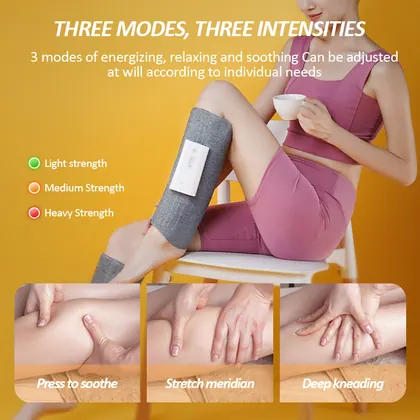 wireless cordless portable Multifunct air compression leg massager Calf Wraps blood circulation leg massager detail view 11