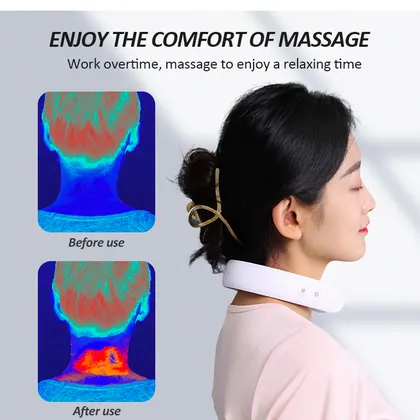 Remote Control Electric Smart Shoulder And Shiatsu Neck Pain Relief Cervical Physiotherapy Massage Heating Pad Massager Device detail view 8