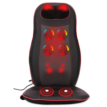 Portable Vibration Seat Massager Neck Back Home Shiatsu Heated Kneading Electric Massage Cushion detail view 4