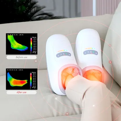 Newly Design Lightweight Appearance Shiatsu Deep Kneading Airbag Leg Foot Rest With Massager Machine detail view 2