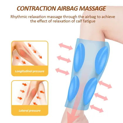 wireless cordless portable Multifunct air compression leg massager Calf Wraps blood circulation leg massager detail view 8