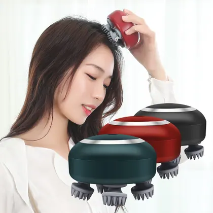 New Portable Mini Wireless Vibrating Hair Electronic Head Scalp Massage Electric Devices For Stress Relief detail view 5