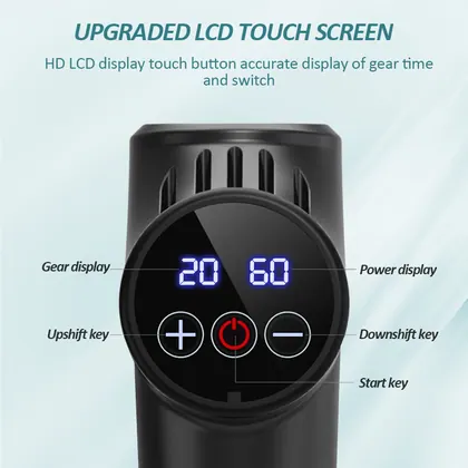 Custom Massage Gun Logo 30 Speed Muscle Percussive Therapy With Lcd Screen Portable Deep Tissue Percussion Massage Gun detail view 9