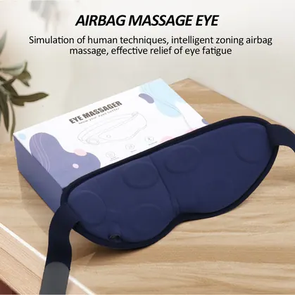 China Factory Customized Logo Wholesale Super Soft Sleep Weighted Eye Mask Sleeping Eyemask Airbag Eye Massage detail view 5