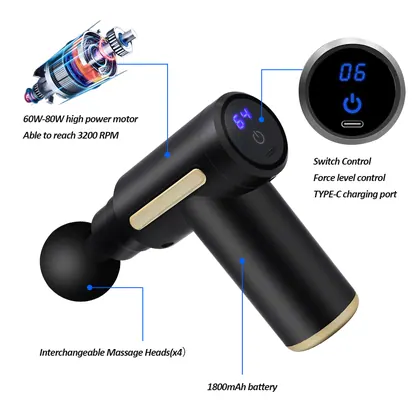 Mini Charging Fascia Gun Vibration Massage Machine Mini Fascia Muscle Massage Gun detail view 6