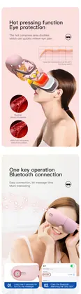 Eye Care Massager,Intelligent Music 4d Smart Electric Airbag Vibration Hot Eye Massager Equipment With Heat Compression detail view 11