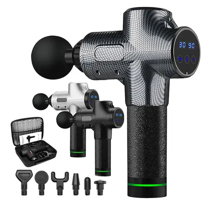 Custom Massage Gun Logo 30 Speed Muscle Percussive Therapy With Lcd Screen Portable Deep Tissue Percussion Massage Gun detail view 2
