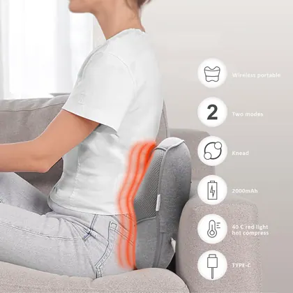 Memory Foam And Lumbar Support Shiatsu Japanese Relaxation Car Travel Massage Head Neck Body Back Pillow Neck With Heat Massager manufactured by Bisd