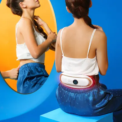 Hot Compress Warm Palaceportable Heated Vibrating Electric Slimming Massage Belt Stomach Massager Period Pain detail view 4