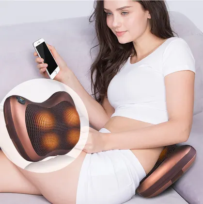 Popular Electric Car Head Massage Pillow Kneading Shiatsu Infrared Massage Pillow manufactured by Bisd