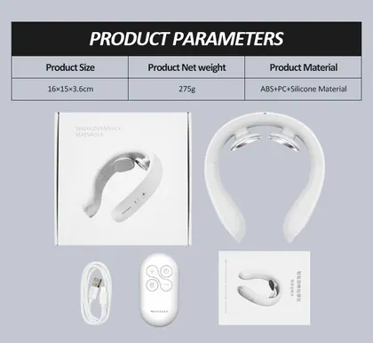 Remote Control Electric Smart Shoulder And Shiatsu Neck Pain Relief Cervical Physiotherapy Massage Heating Pad Massager Device detail view 9