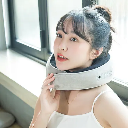 Human-like Finger Kneading Electric Travel Pillow Cordless Electric Neck Massager U-shaped Pillow detail view 3