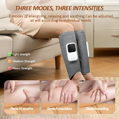 Vibration Heat Vibrwireless Air Compression Leg Wide Calf Massager Machine Rechargeable For Circulation And Relaxation detail view 8