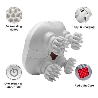 Electric Hair Stimulation Smart Automatic Best Electric Mini Pet Cat Head Massager Scalp Stress Relax For Headaches detail view 3