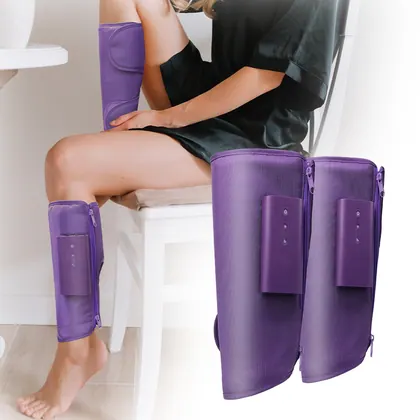 2024 New Zipper Style Easy Operation Heat Vibration Air Compression Wide Calf Massager For Circulation And Relaxation detail view 7
