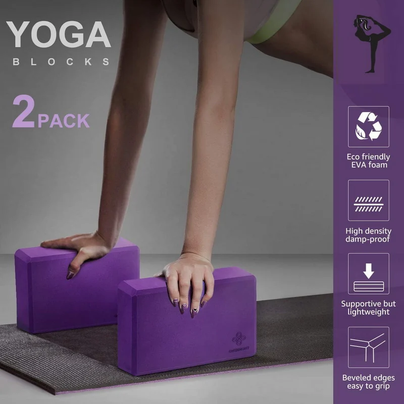 Yoga exercise equipment set view