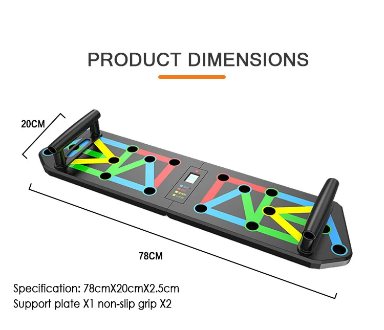 13 in 1 multifunction foldable electronic push up board system view