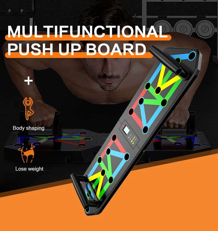 13 in 1 multifunction foldable electronic push up board system