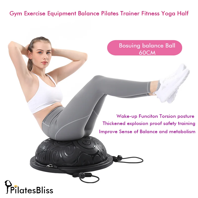 GYM Exercise Equipment Balance Pilates Trainer Fitness Yoga Half ball