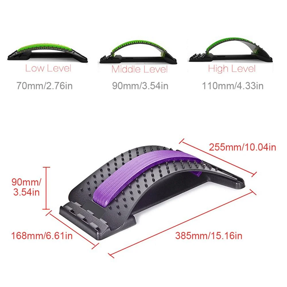 Magnetic therapy back stretcher arched back lumbar massager view