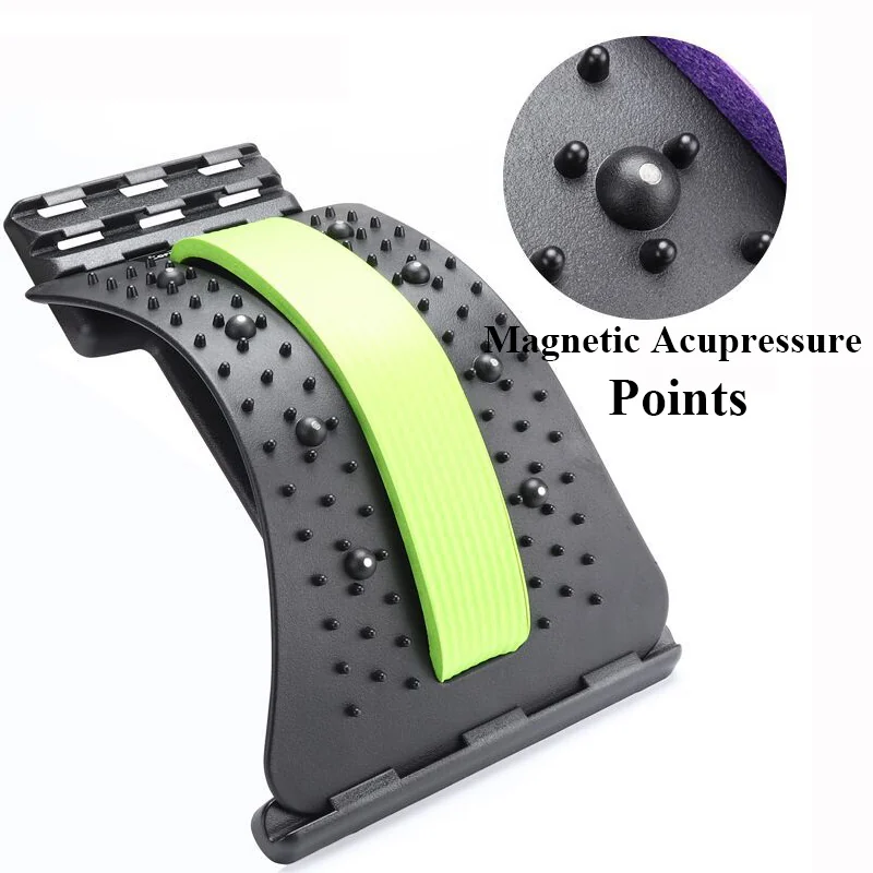 Magnetic therapy back stretcher arched back lumbar massager view