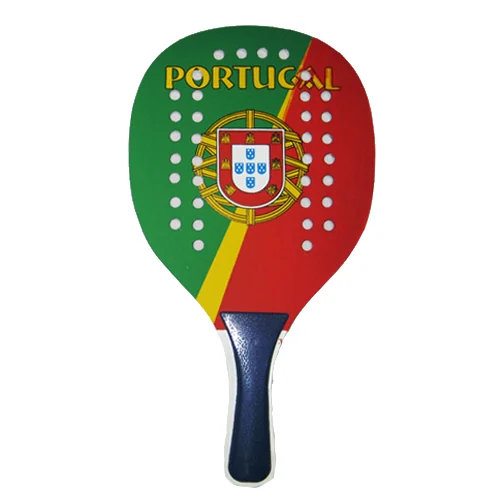 wooden paddle with holes view