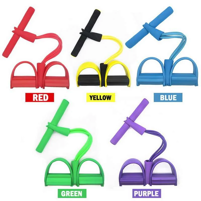 Multi-function adjustable elastic latex pedal leg exercise puller for home fitness view