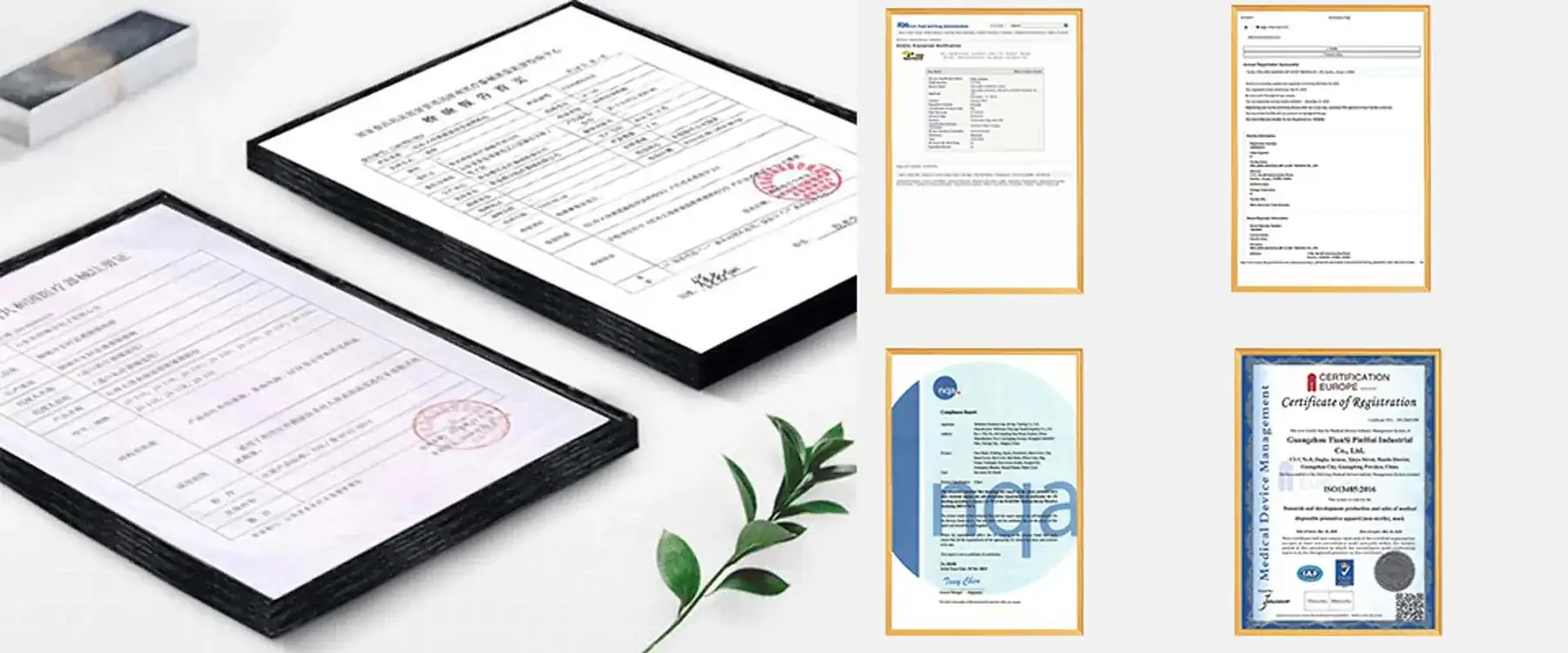 ISO 9001 and product registration certificates held by Blissam