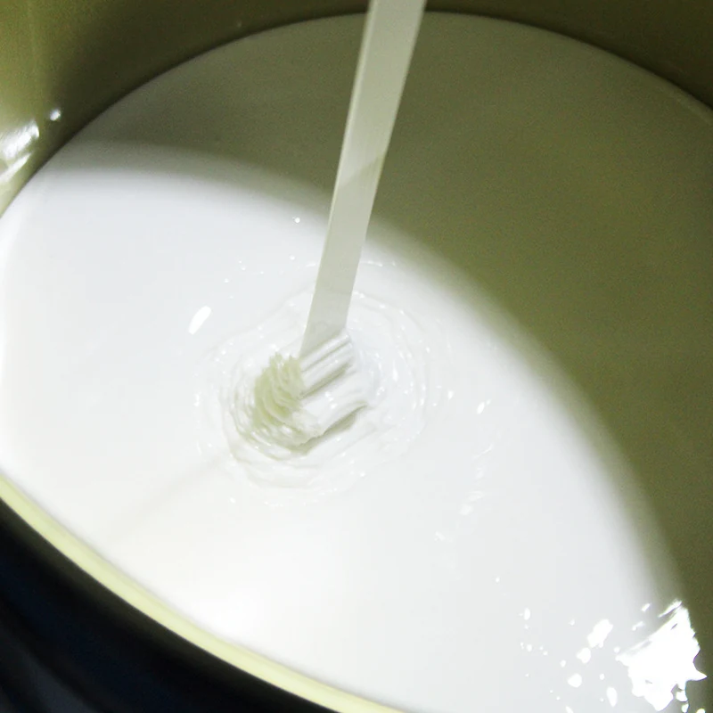 White silicone emulsion being mixed in a production vessel