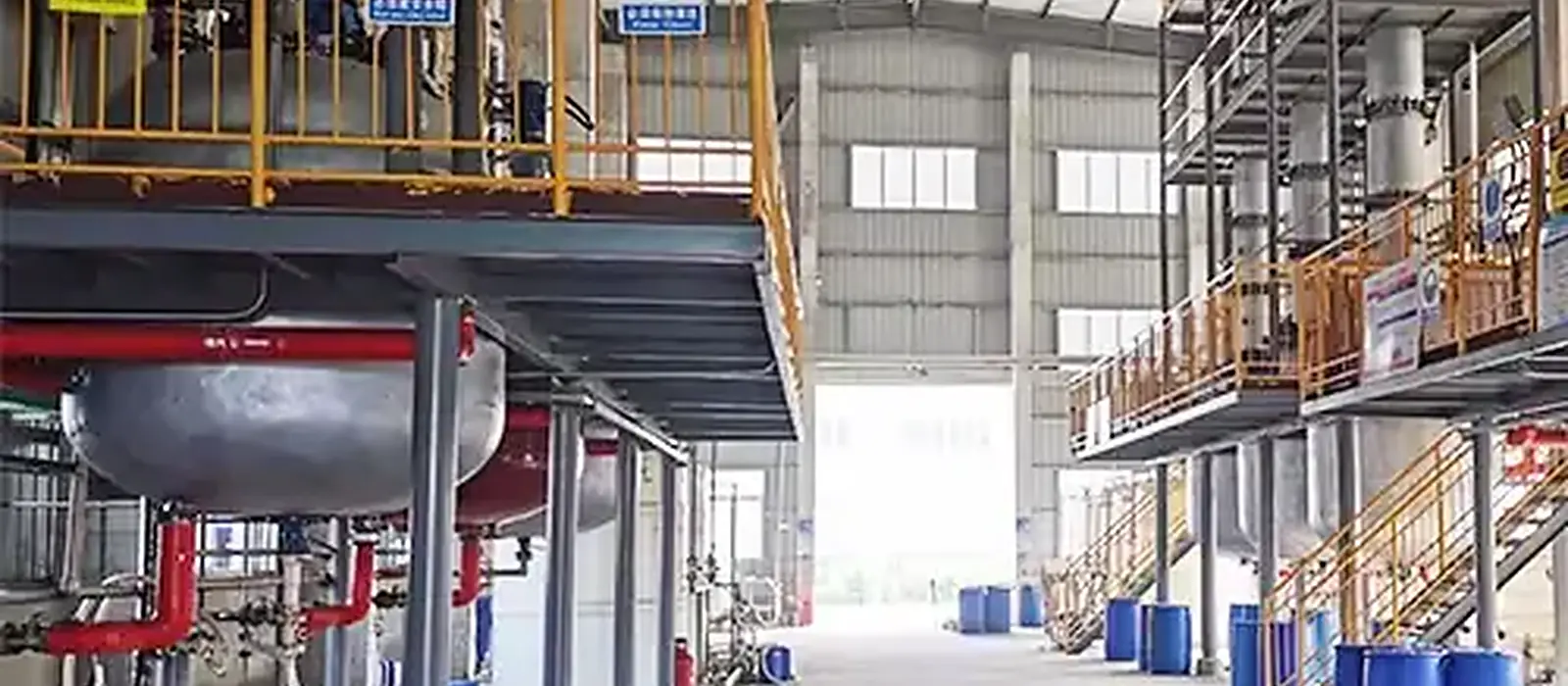 Reaction vessels on the silicone production floor at Blissam