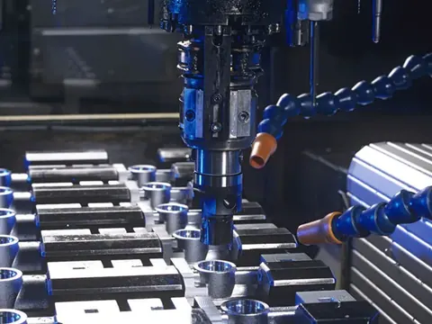 CNC machining cell at a precision machining supplier in Wuxi, China