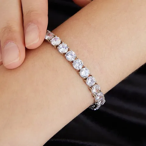 4-6mm Width 6-8.5 Inch Classic 925 Sterling Silver Classic Tennis Bracelet - view 2