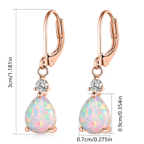 Specializing in Light Luxury Water Drop Australian Primitive Earrings Feminine Temperament - view 3