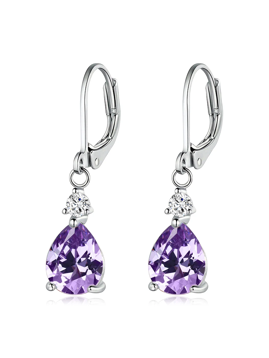Specializing in Light Luxury Water Drop Copper Zirconia Earrings Female Temperament made by BlueOne Jewelry