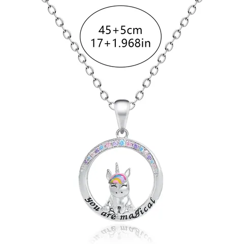 Europe and the United States Creative Unicorn Pendant Necklace Temperament Elegant - view 3