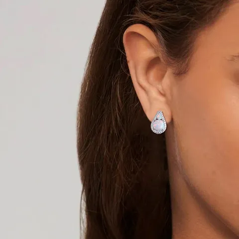 Europe and the United States Style Simple High-level Water Drop Opal Drop Earrings - view 2